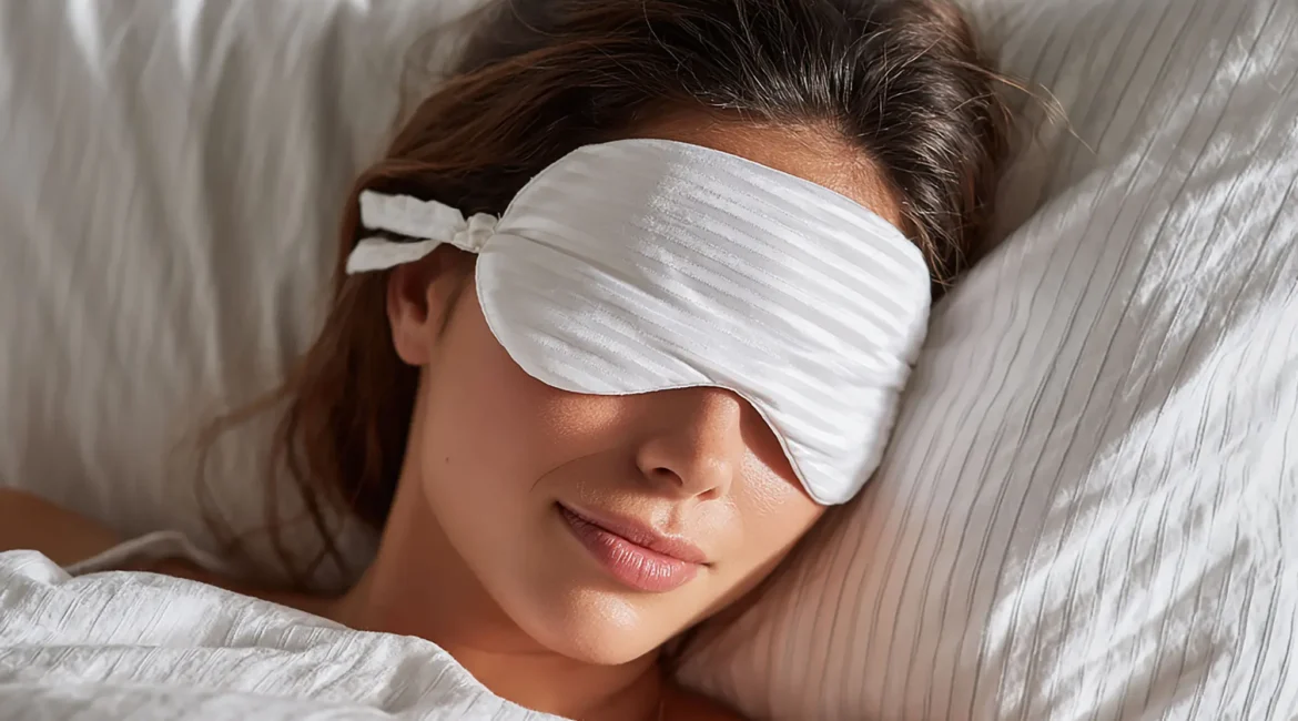 woman sleeping with eye mask